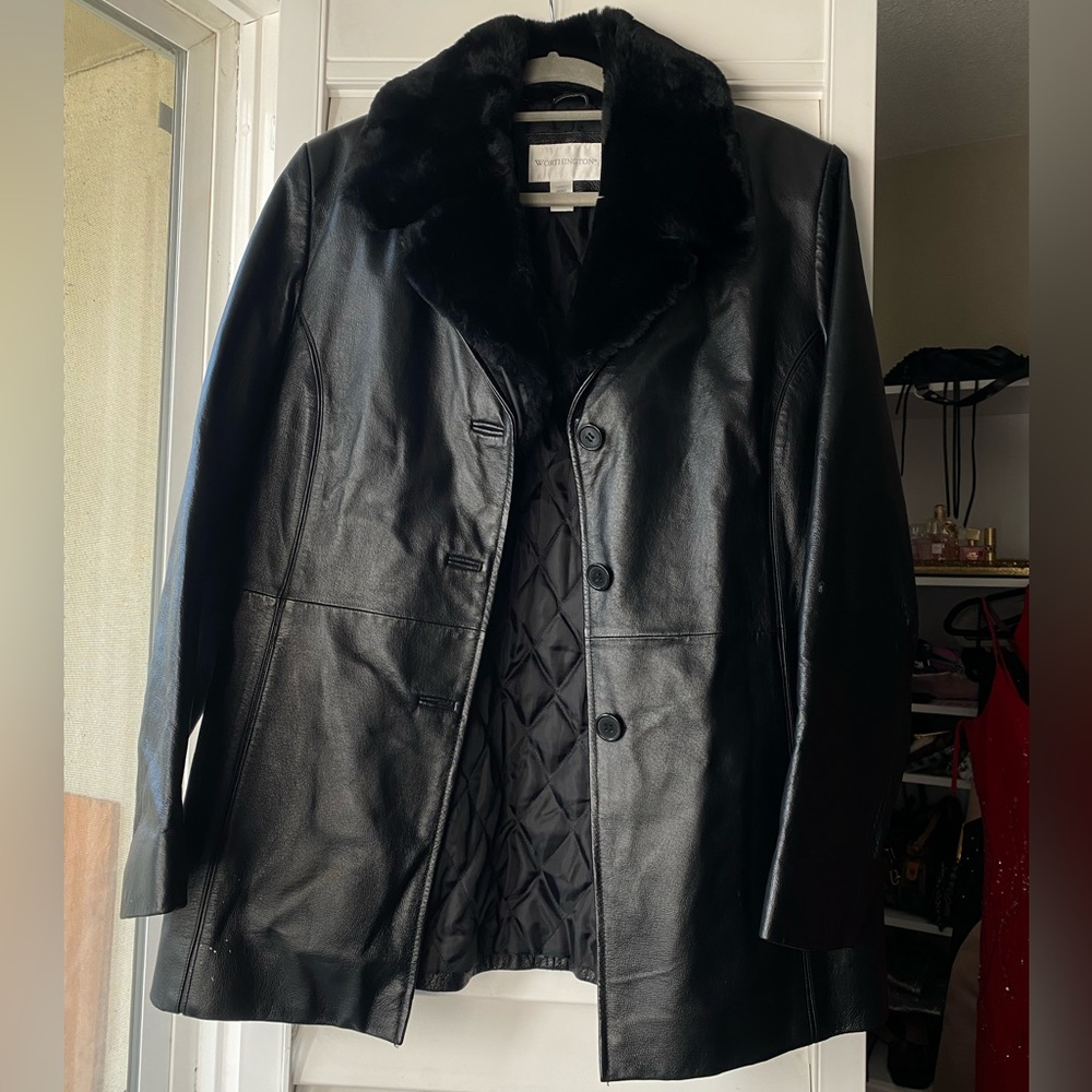 Vintage Leather Trench Coat